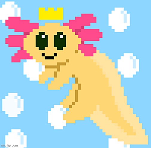 Pixel Frilly! | image tagged in axolotl,drawing,pixel art | made w/ Imgflip meme maker