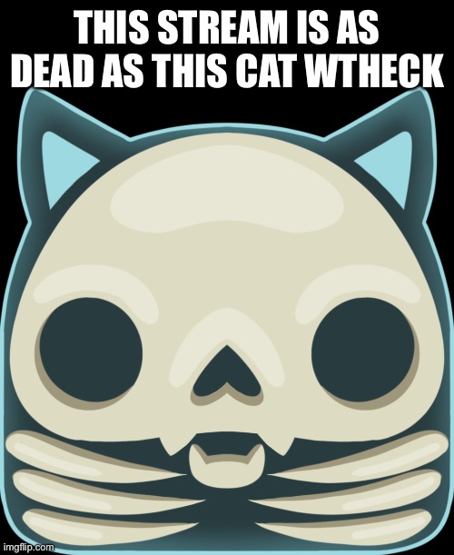 THIS STREAM IS AS DEAD AS THIS CAT WTHECK | made w/ Imgflip meme maker