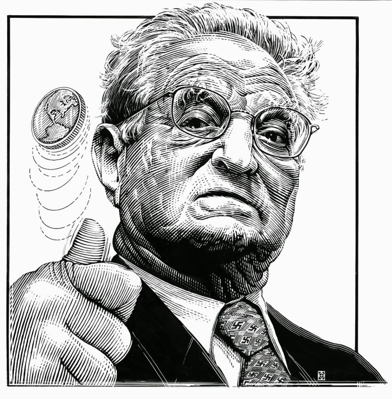 Soros drawing 2 coin Blank Meme Template