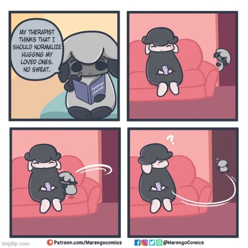 Stealth Hug | image tagged in wholesome,wholesome content,hug,memes,comics,comics/cartoons | made w/ Imgflip meme maker