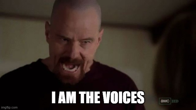 I am the danger | I AM THE VOICES | image tagged in i am the danger | made w/ Imgflip meme maker