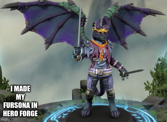 I MADE MY FURSONA IN HERO FORGE | image tagged in hero forge | made w/ Imgflip meme maker