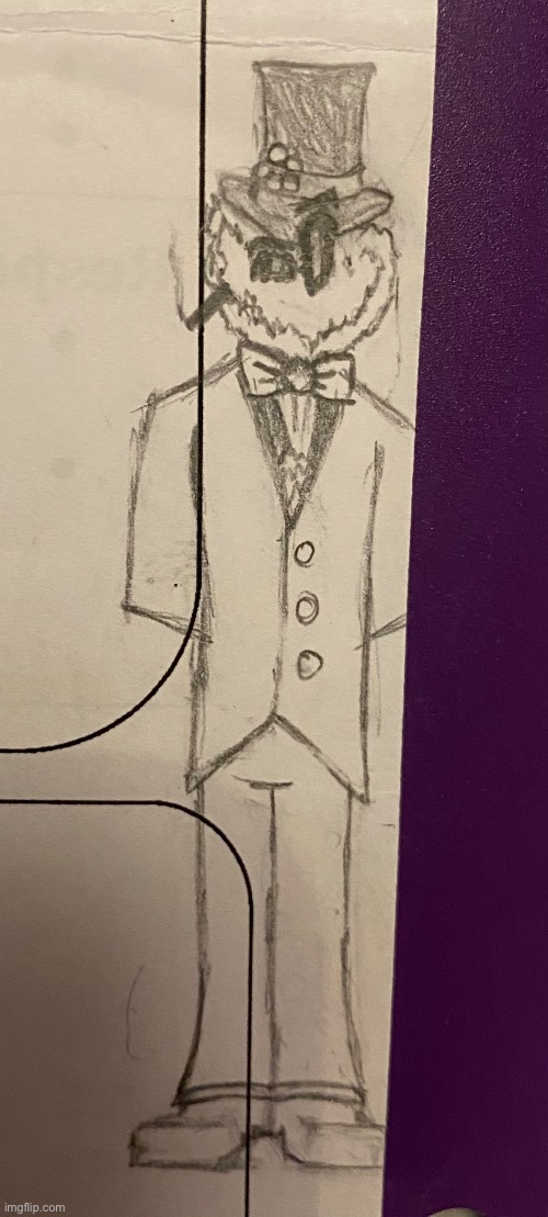 Drew this man on my English paper and ngl I like his design. someone give him a name and my favorite suggestion will be his name | image tagged in drawing,ocs,why are you reading the tags,qwertyuiopasdfghjklzxcvbnm,amogus | made w/ Imgflip meme maker