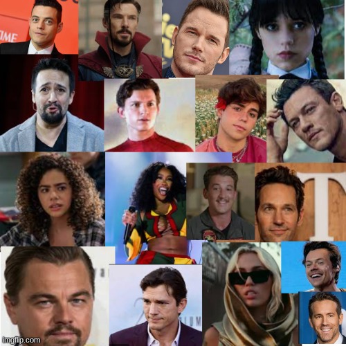 heres all of my celebrity crushes | image tagged in qefweg2 | made w/ Imgflip meme maker