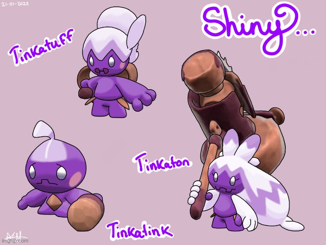 What if there's a Shiny version of Tinkaton (Art by Korimi Lockser) | made w/ Imgflip meme maker