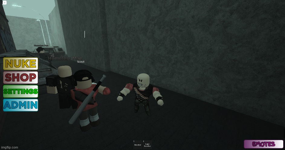 scout and heavy meet in roblox | made w/ Imgflip meme maker
