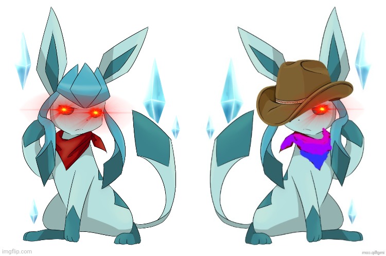 image tagged in glaceon bandana | made w/ Imgflip meme maker