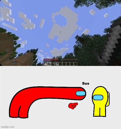 among us in minecraft | image tagged in among us sus,gaming | made w/ Imgflip meme maker