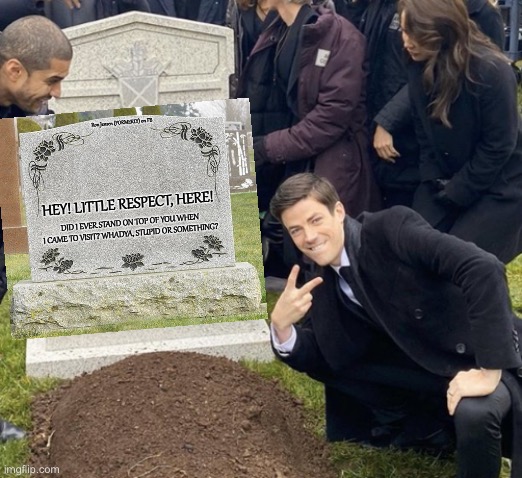 grant gustin over grave cropped headstone rip tombstone | image tagged in grant gustin over grave cropped headstone rip tombstone | made w/ Imgflip meme maker