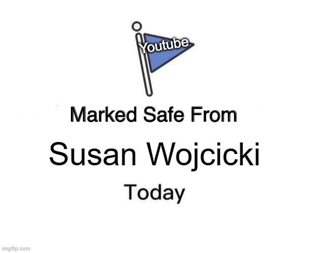 FINALLY SHE STEPPED DOWN | Youtube; Susan Wojcicki | image tagged in memes,marked safe from,youtube,ceo,wojak | made w/ Imgflip meme maker