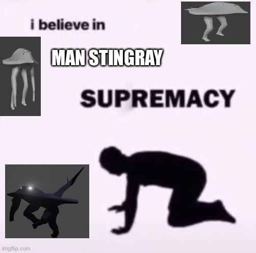 I believe in supremacy | MAN STINGRAY | image tagged in i believe in supremacy | made w/ Imgflip meme maker