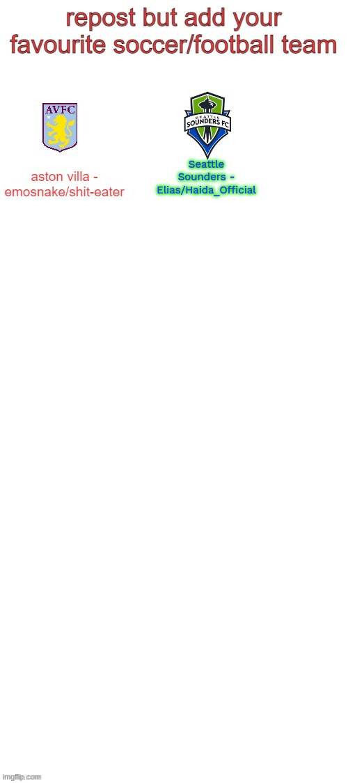 Seattle Sounders - Elias/Haida_Official | made w/ Imgflip meme maker