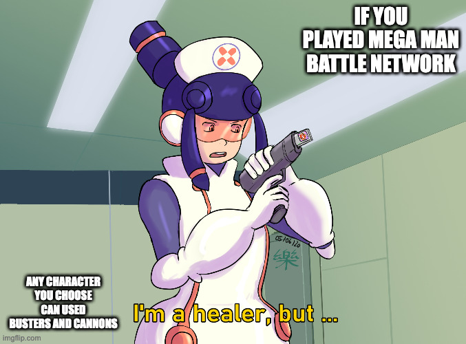 Meddy.EXE WIth Pistol | IF YOU PLAYED MEGA MAN BATTLE NETWORK; ANY CHARACTER YOU CHOOSE CAN USED BUSTERS AND CANNONS | image tagged in megaman,megaman battle network,meddyexe,memes | made w/ Imgflip meme maker
