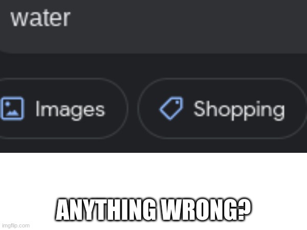 Shopping For Water? Hell ya. | ANYTHING WRONG? | image tagged in water | made w/ Imgflip meme maker