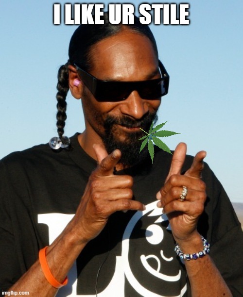 Snoop Dogg approves | I LIKE UR STILE | image tagged in snoop dogg approves | made w/ Imgflip meme maker