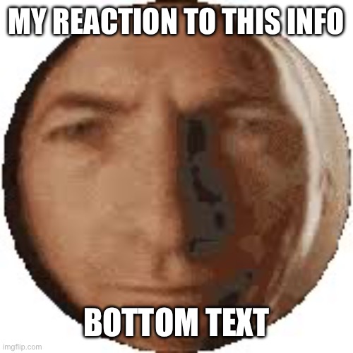 Ball goodman | MY REACTION TO THIS INFO BOTTOM TEXT | image tagged in ball goodman | made w/ Imgflip meme maker