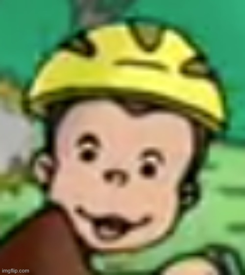 Low quality Curious George face | image tagged in curious george,monkey,monke,pog | made w/ Imgflip meme maker