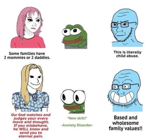 Based and wholesome family values Blank Meme Template