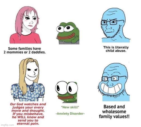 Based and wholesome family values | image tagged in based and wholesome family values | made w/ Imgflip meme maker