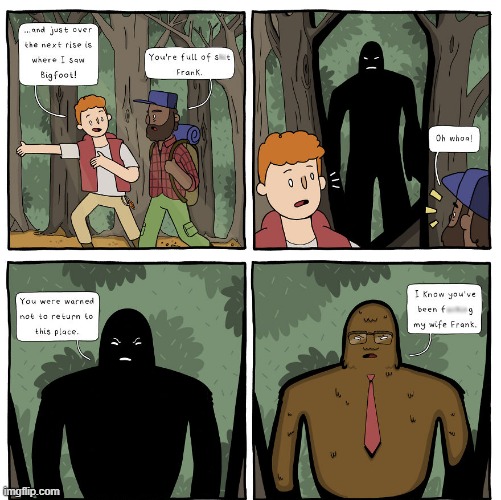 Bigfoot Angry | image tagged in comics | made w/ Imgflip meme maker