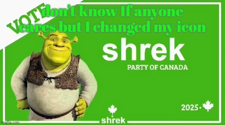 2025 Shrek Party Canada (yes this is real lol) | don't know If anyone cares but I changed my icon | image tagged in 2025 shrek party canada yes this is real lol | made w/ Imgflip meme maker