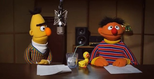 Radio Show Host Bert And Ernie Sesame Street Blank Meme Template