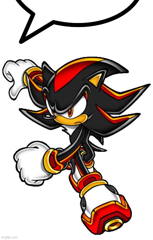 image tagged in speech bubble transparent,shadow the hedgehog | made w/ Imgflip meme maker