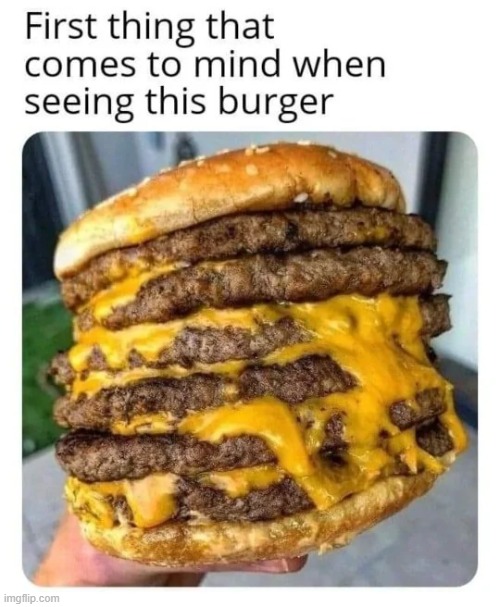 First thing that comes to mind when see this burger | image tagged in food,foods,burger,burgers,repost,memes | made w/ Imgflip meme maker