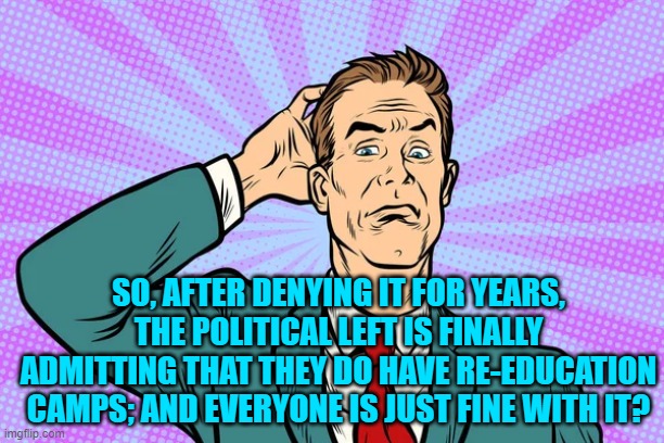 The years since Biden took office have been enlightening, haven't they? | SO, AFTER DENYING IT FOR YEARS, THE POLITICAL LEFT IS FINALLY ADMITTING THAT THEY DO HAVE RE-EDUCATION CAMPS; AND EVERYONE IS JUST FINE WITH IT? | image tagged in truth | made w/ Imgflip meme maker