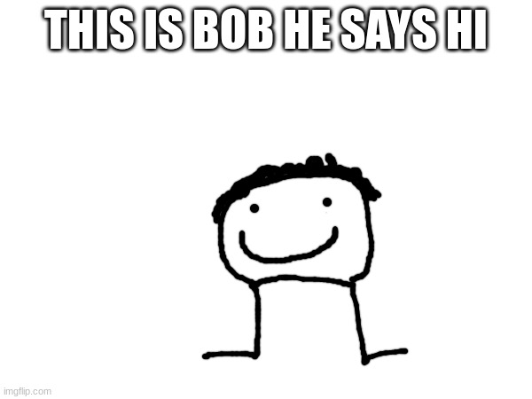 This is Bob | THIS IS BOB HE SAYS HI | image tagged in bob | made w/ Imgflip meme maker