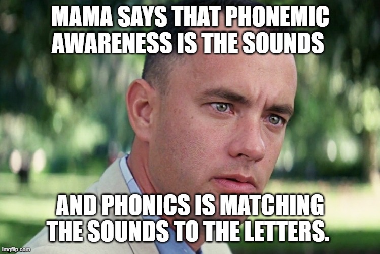 Phonemic Awareness vs Phonics | MAMA SAYS THAT PHONEMIC AWARENESS IS THE SOUNDS; AND PHONICS IS MATCHING THE SOUNDS TO THE LETTERS. | image tagged in memes,and just like that | made w/ Imgflip meme maker