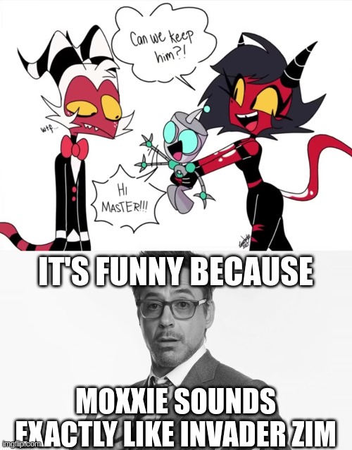 IT'S FUNNY BECAUSE; MOXXIE SOUNDS EXACTLY LIKE INVADER ZIM | image tagged in stuff | made w/ Imgflip meme maker