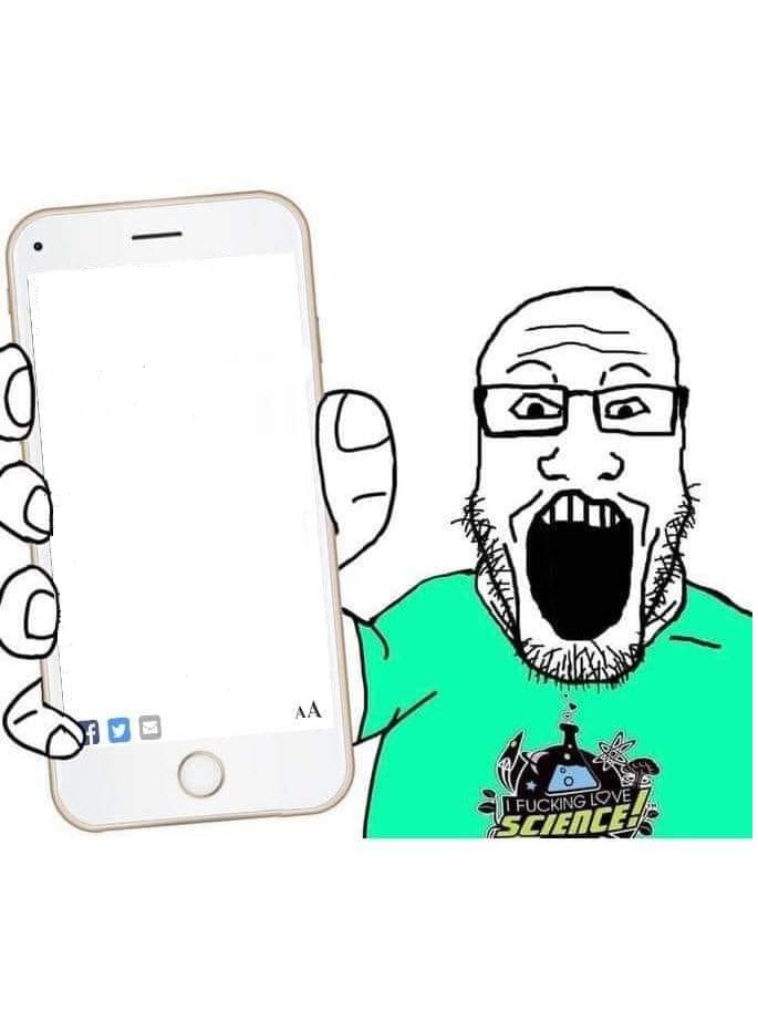 High Quality Wojak phone Blank Meme Template