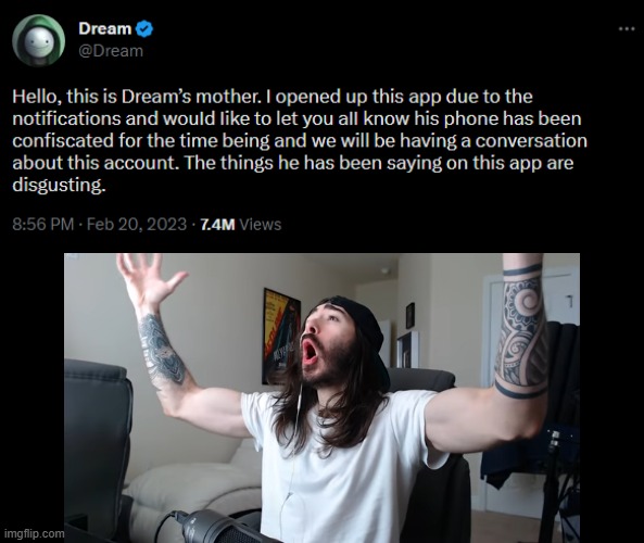 NO WAY | image tagged in moist critikal screaming,memes,dream,lets go | made w/ Imgflip meme maker