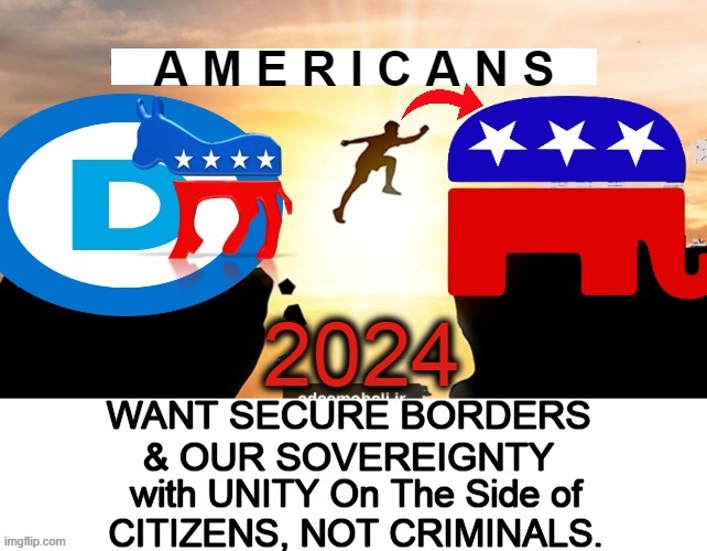 Republicans Are For Unity On The Side of Citizens, Not Criminals | image tagged in politics,open borders,democrats,republicans,americans,support citizens | made w/ Imgflip meme maker