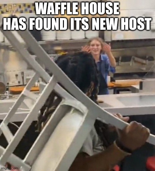 comment and repost this every where | WAFFLE HOUSE HAS FOUND ITS NEW HOST | image tagged in wafflehouse employee,funny,memes,funnymemes,dank,dank memes | made w/ Imgflip meme maker