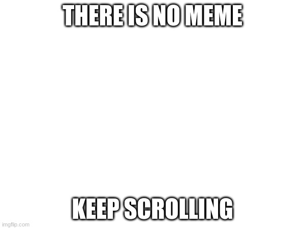 Peak Comedy | THERE IS NO MEME; KEEP SCROLLING | image tagged in unfunny | made w/ Imgflip meme maker