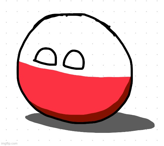 Polandball | image tagged in drawing,countryballs | made w/ Imgflip meme maker