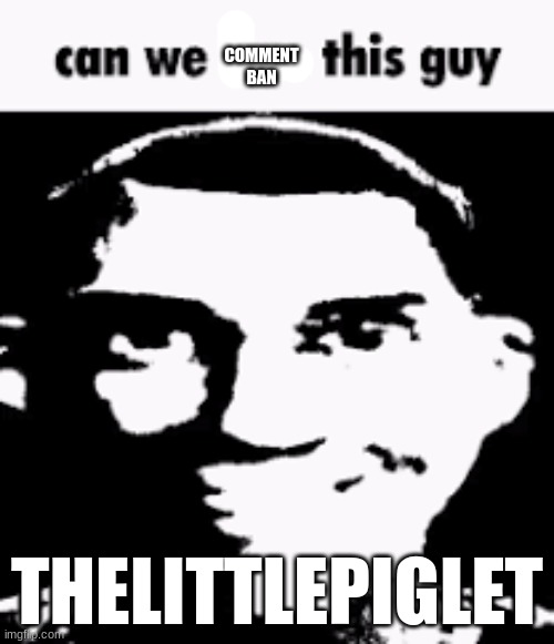 Please, for the love of god. | COMMENT BAN; THELITTLEPIGLET | made w/ Imgflip meme maker