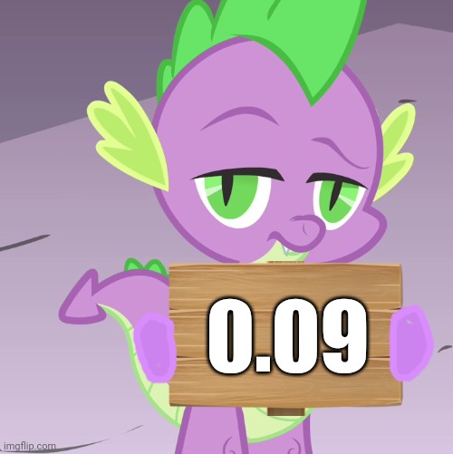 Disappointed Spike (MLP) | 0.09 | image tagged in disappointed spike mlp | made w/ Imgflip meme maker