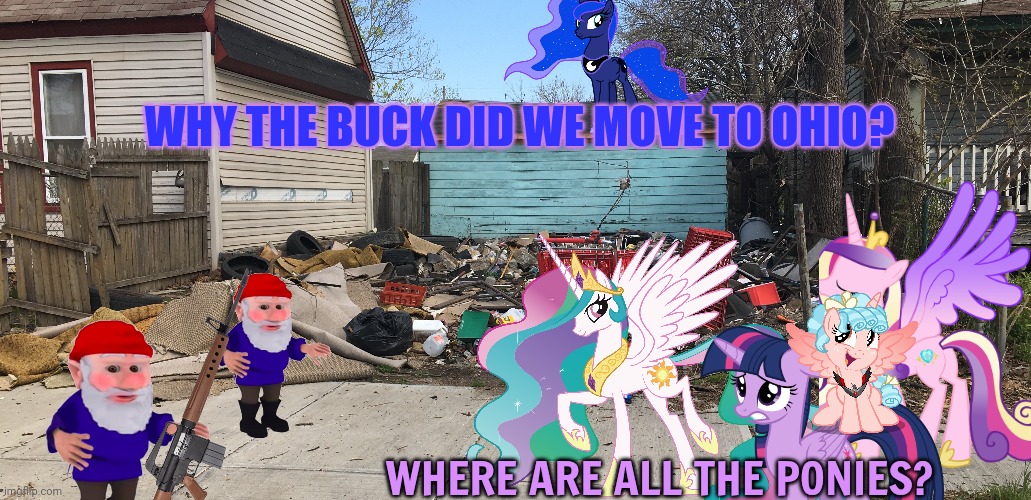 WHY THE BUCK DID WE MOVE TO OHIO? WHERE ARE ALL THE PONIES? | made w/ Imgflip meme maker