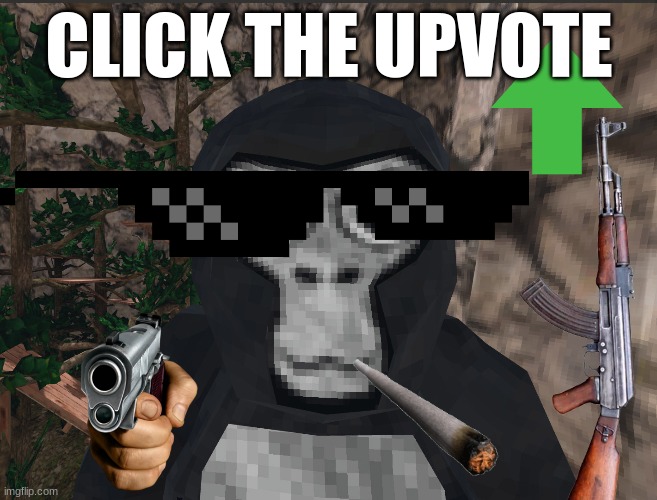 CLICK THE UPVOTE | image tagged in gtag | made w/ Imgflip meme maker