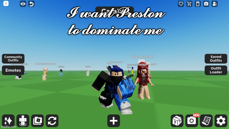 Silly goofy text | 𝓘 𝔀𝓪𝓷𝓽 𝓟𝓻𝓮𝓼𝓽𝓸𝓷 𝓽𝓸 𝓭𝓸𝓶𝓲𝓷𝓪𝓽𝓮 𝓶𝓮 | image tagged in zero the robloxian | made w/ Imgflip meme maker