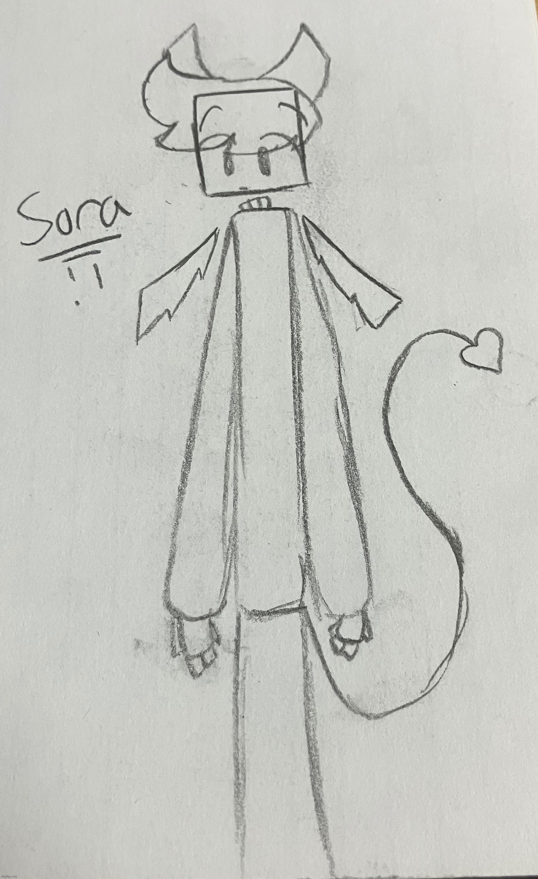 So I drew a old oc | made w/ Imgflip meme maker