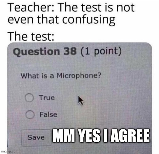Tests be like 1 | MM YES I AGREE | image tagged in test | made w/ Imgflip meme maker