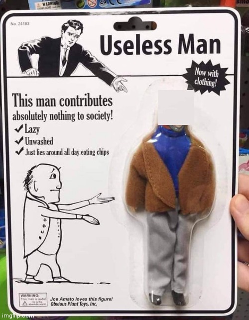 Useless Man Action Figure template Blank Meme Template