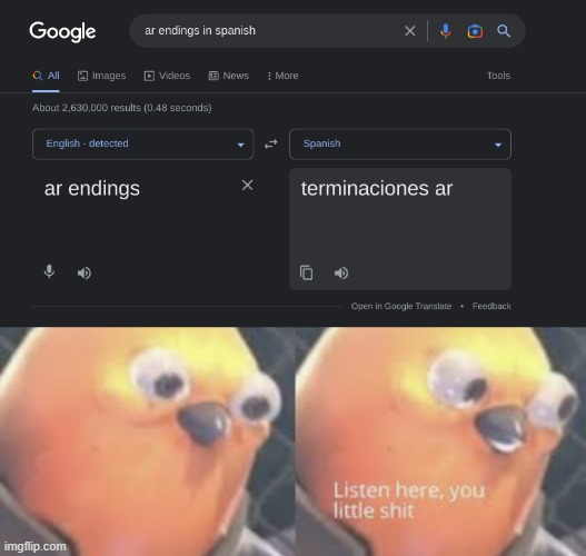 -_- | image tagged in listen here you little shit bird,google | made w/ Imgflip meme maker