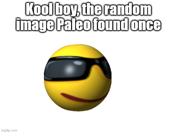 Kool boy, the random image Paleo found once | made w/ Imgflip meme maker