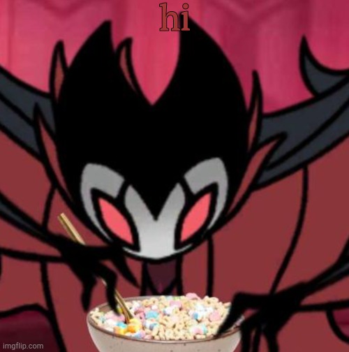 grimm eating cereal | hi | image tagged in grimm eating cereal | made w/ Imgflip meme maker