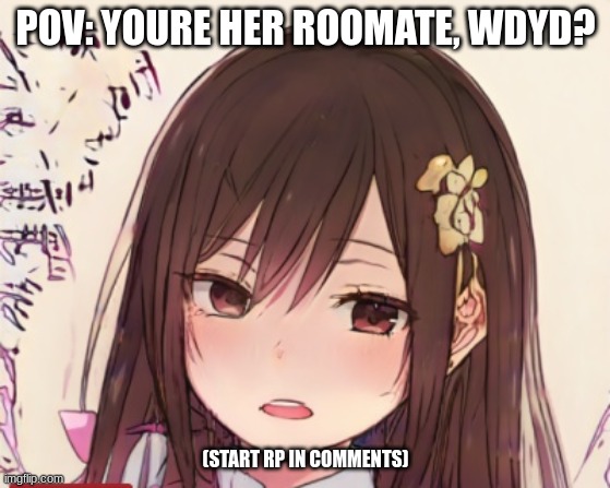 POV: YOURE HER ROOMATE, WDYD? (START RP IN COMMENTS) | made w/ Imgflip meme maker